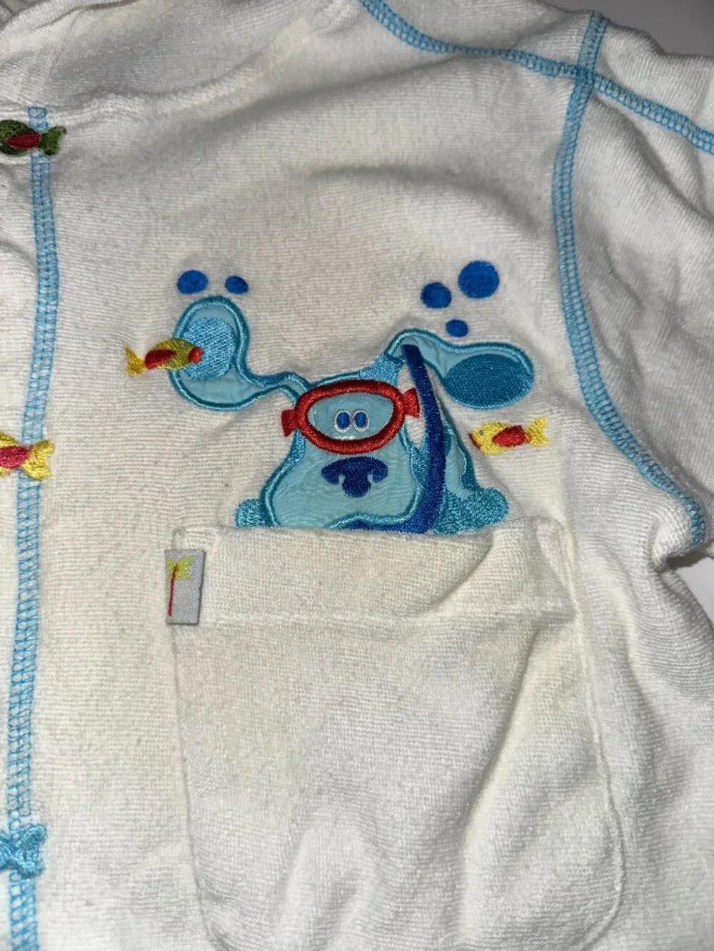 Vintage 2000 Blue's Blues Clues Swimsuit Coverup terry cloth appliqued sz 6 RARE